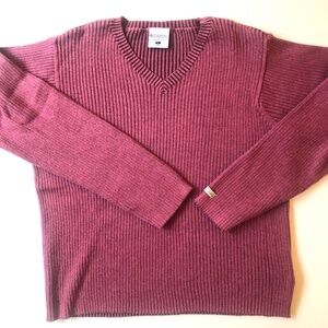 V-Neck Dye Washed Ribbed Sweater by Columbia